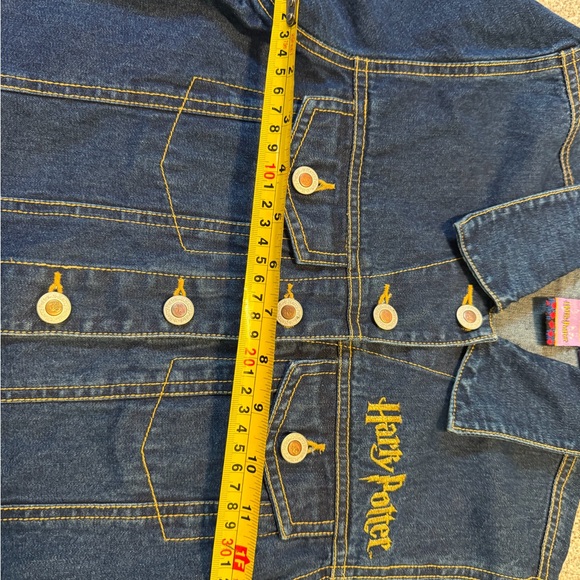 Vintage Harry Potter Denim Jacket Youth M (10–12) | Y2K Rhinestone Golden Snitch - Picture 10 of 10